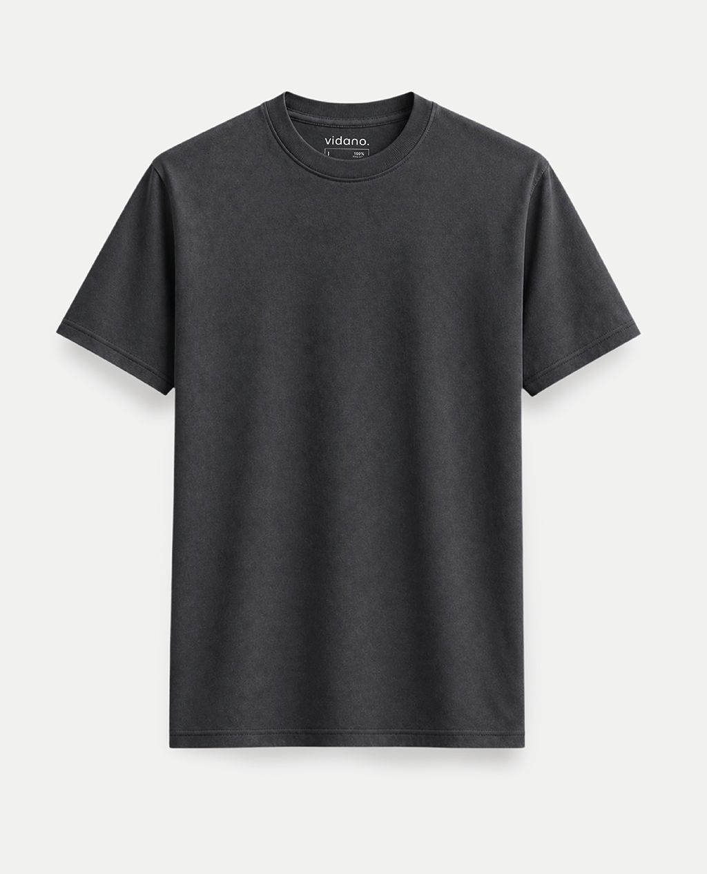 T-Shirt Deep Charcoal Round Neck | Limited Edition Pima Cotton Men