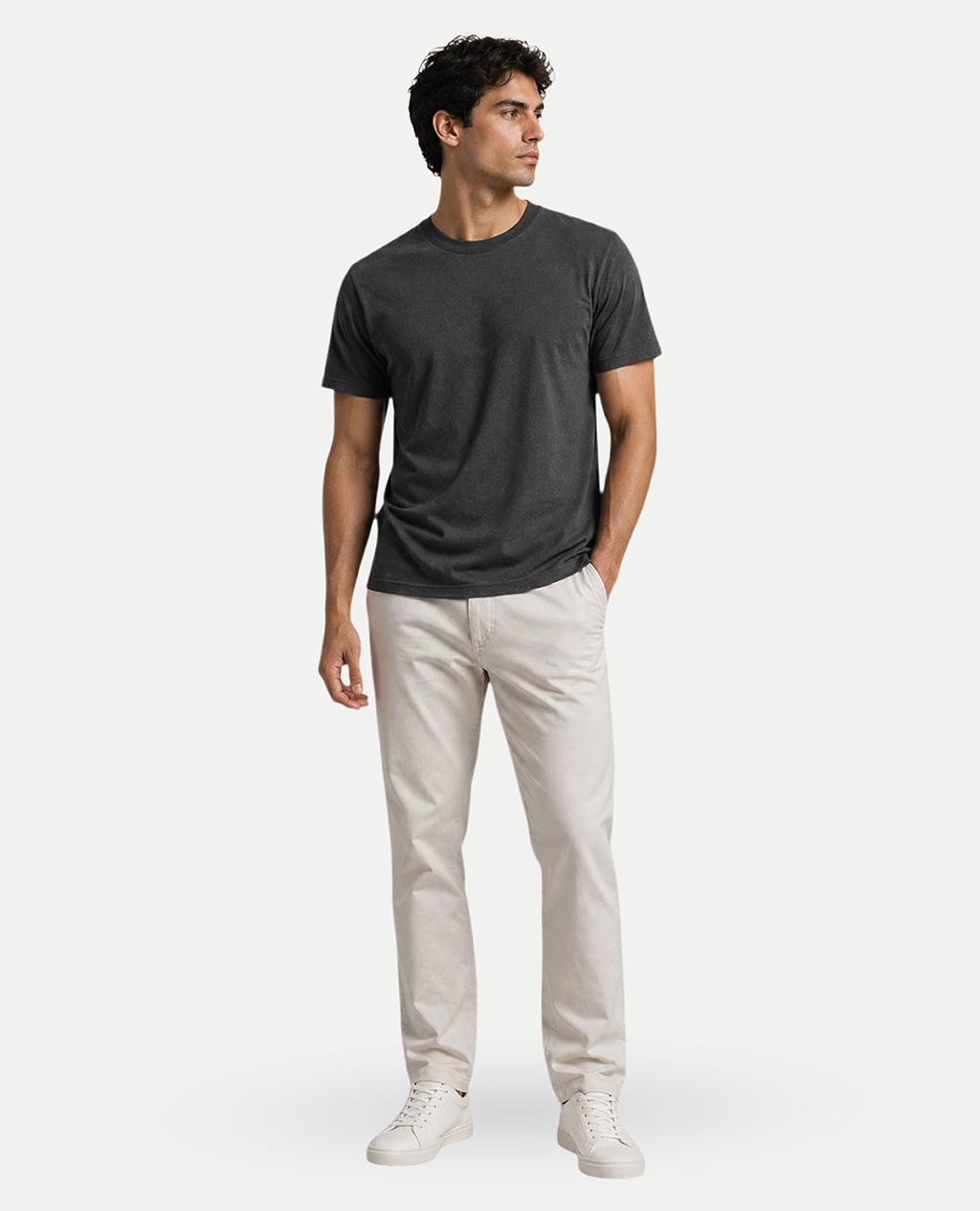 T-Shirt Navy Blue Round Neck | Pima Cotton Men