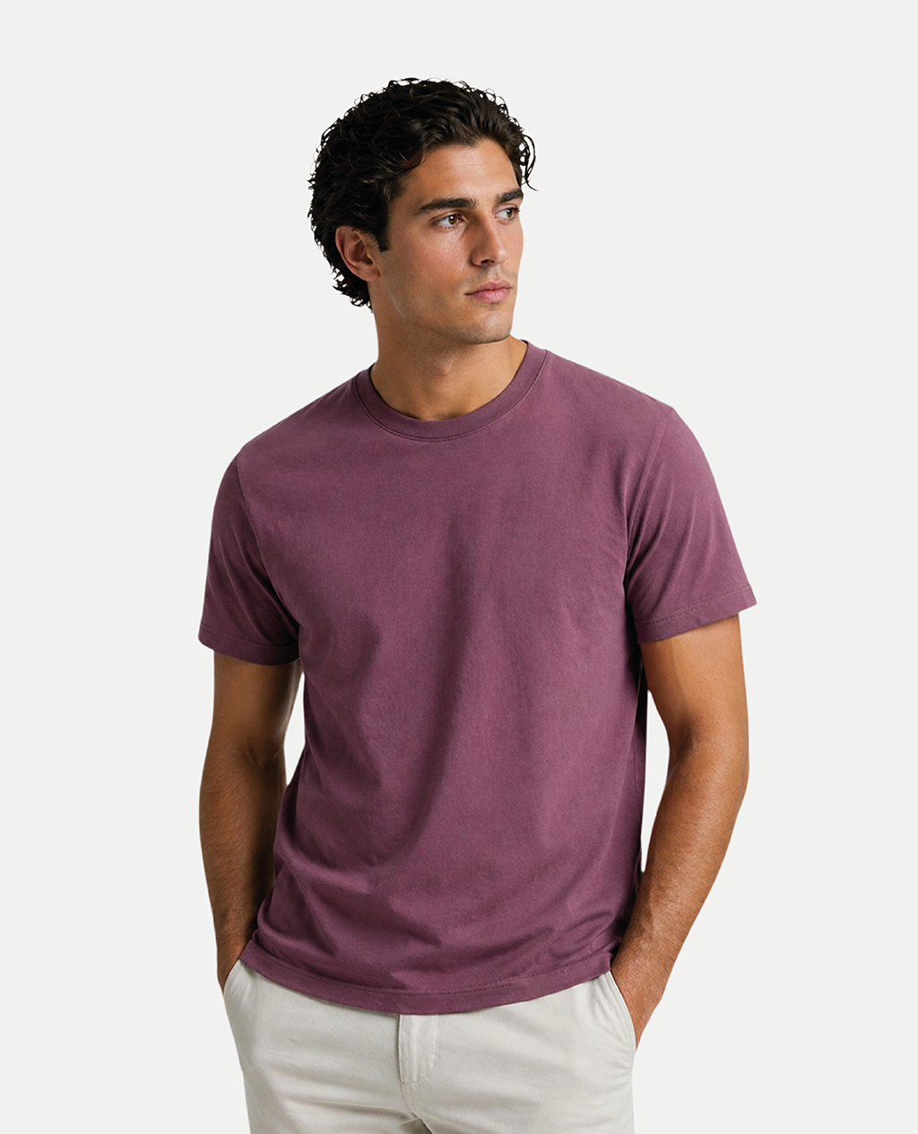 T-Shirt Dust Wine Round Neck | Limited Edition Pima Cotton Men