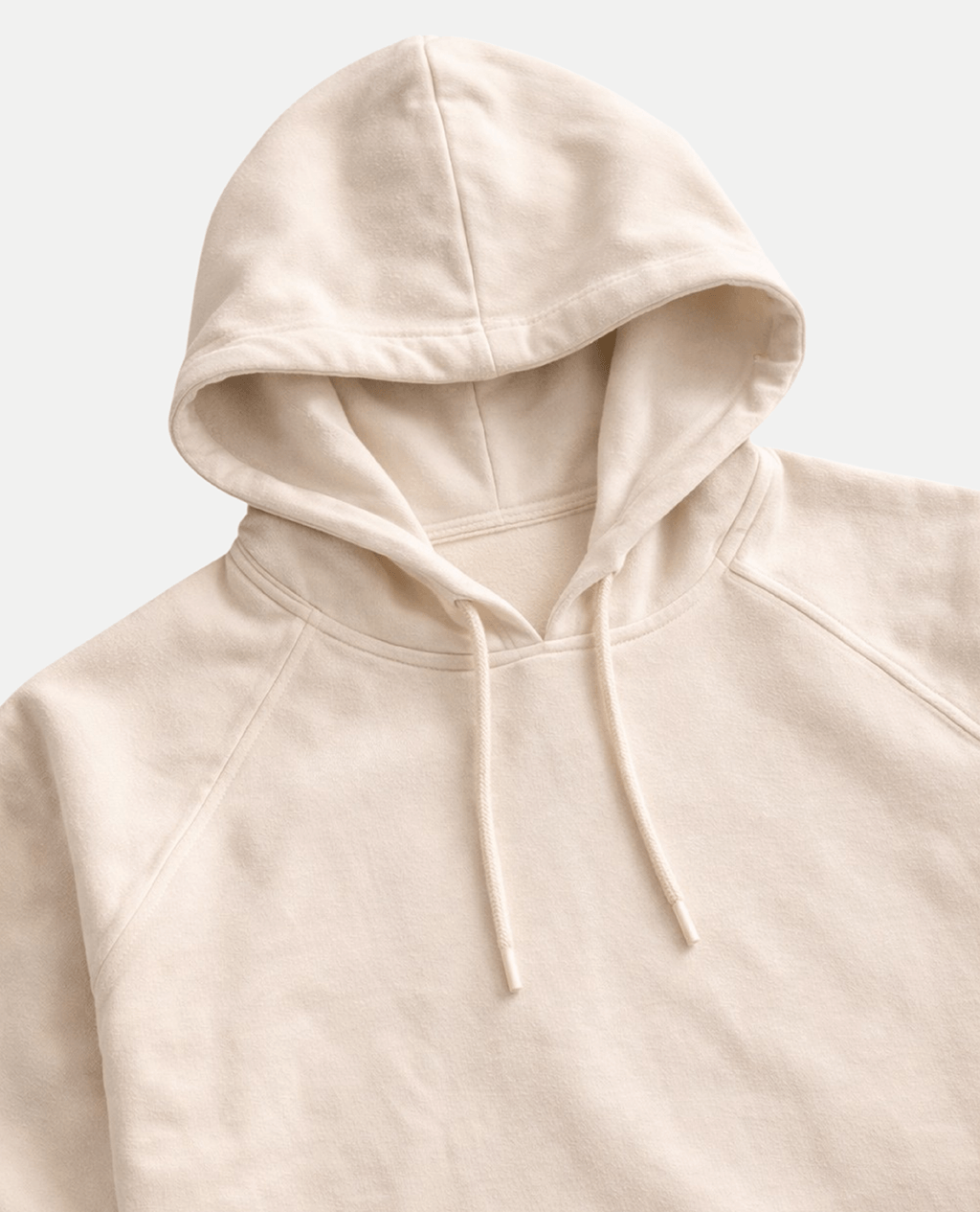 Hoodie Cream Lightweight Round Neck | Pima Cotton