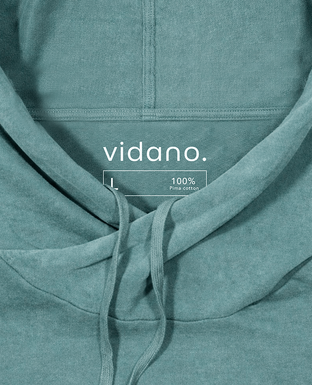 Hoodie Green Lightweight Cross Neck | Pima Cotton