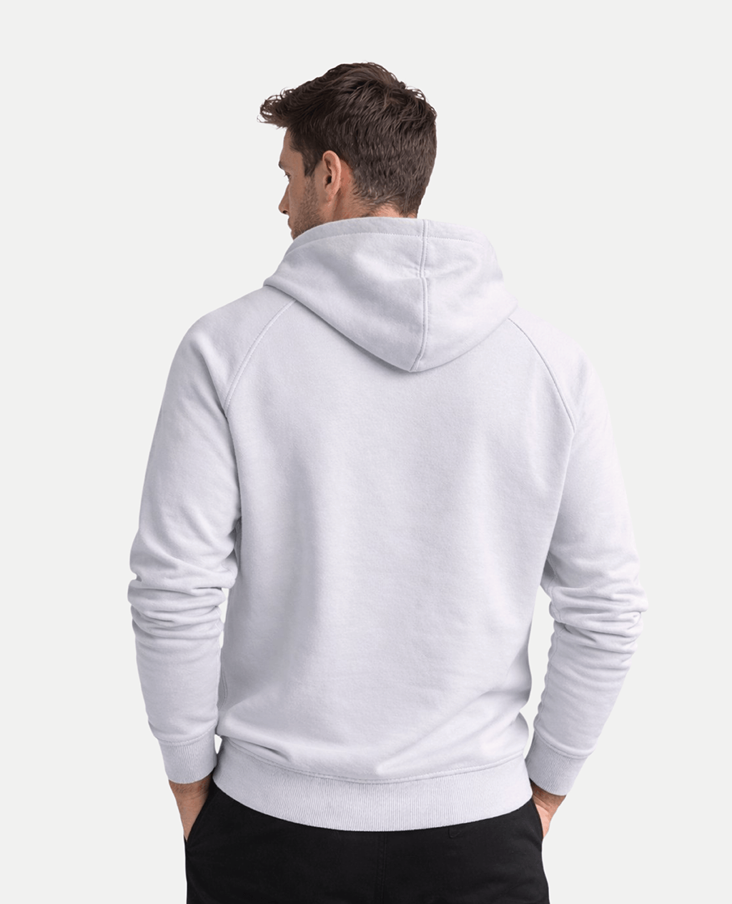 Hoodie Ice Gray Lightweight Round Neck | Pima Cotton