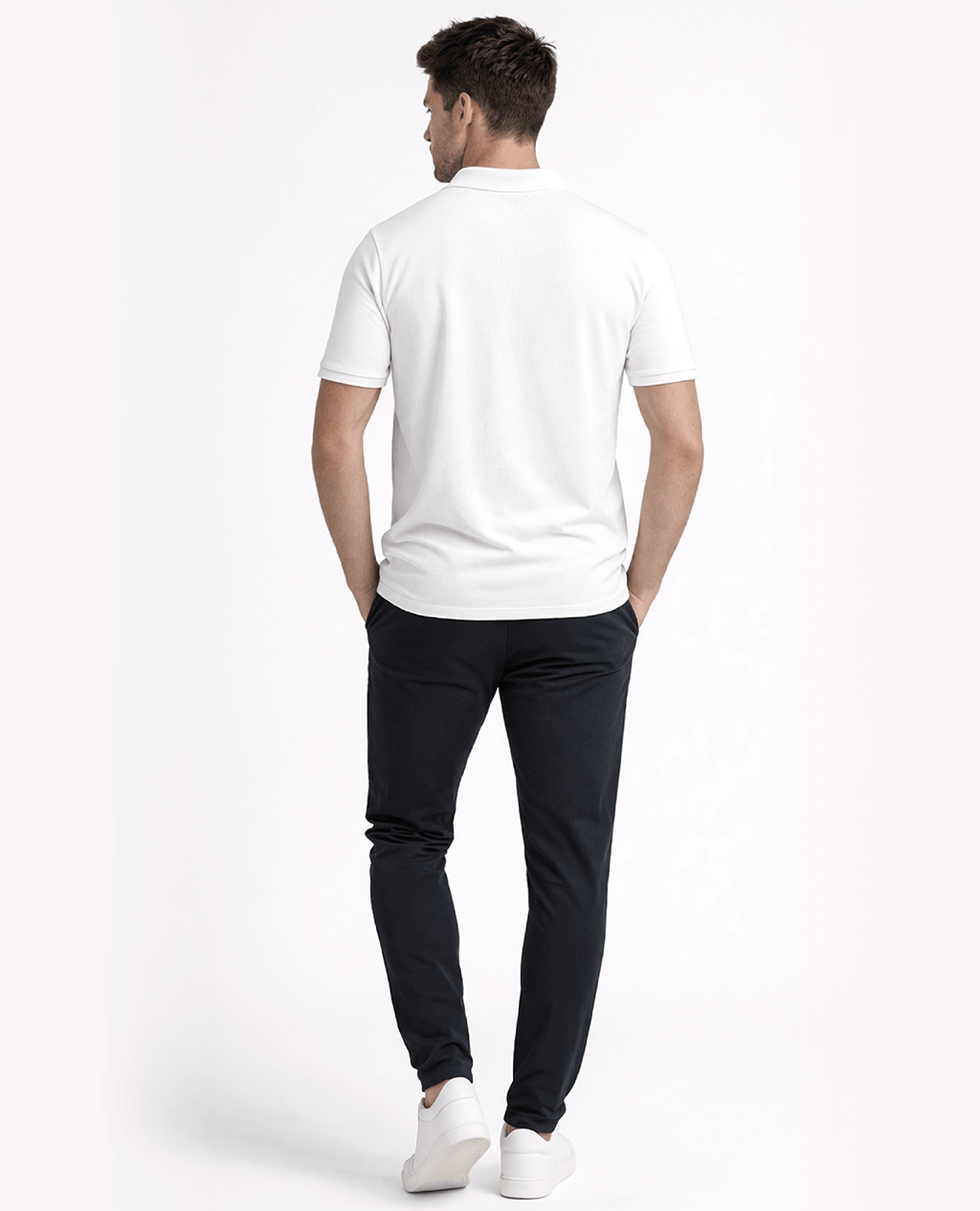 Polo White Open Collar | Pima Cotton Men