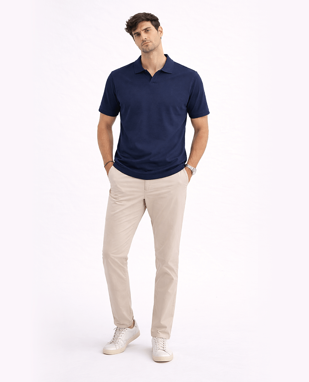 Polo Blue Steel Open Collar | Pima Cotton Men