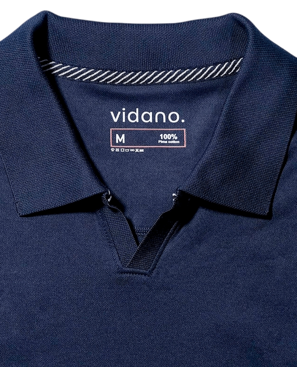 Polo Navy Blue Open Collar | Pima Cotton Men