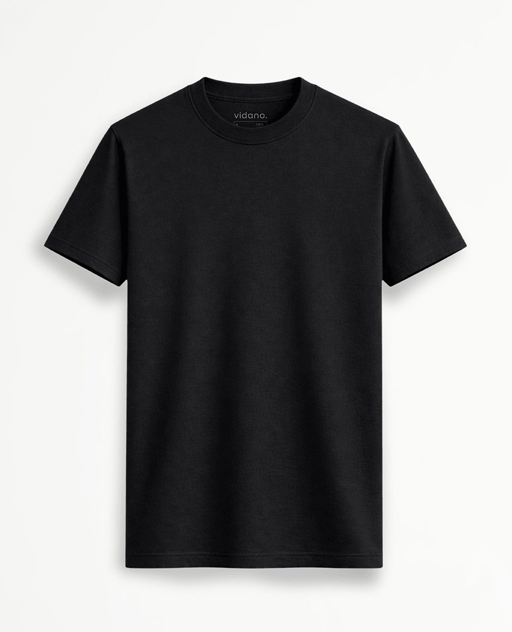T-Shirt Black Round Neck | Pima Cotton Men