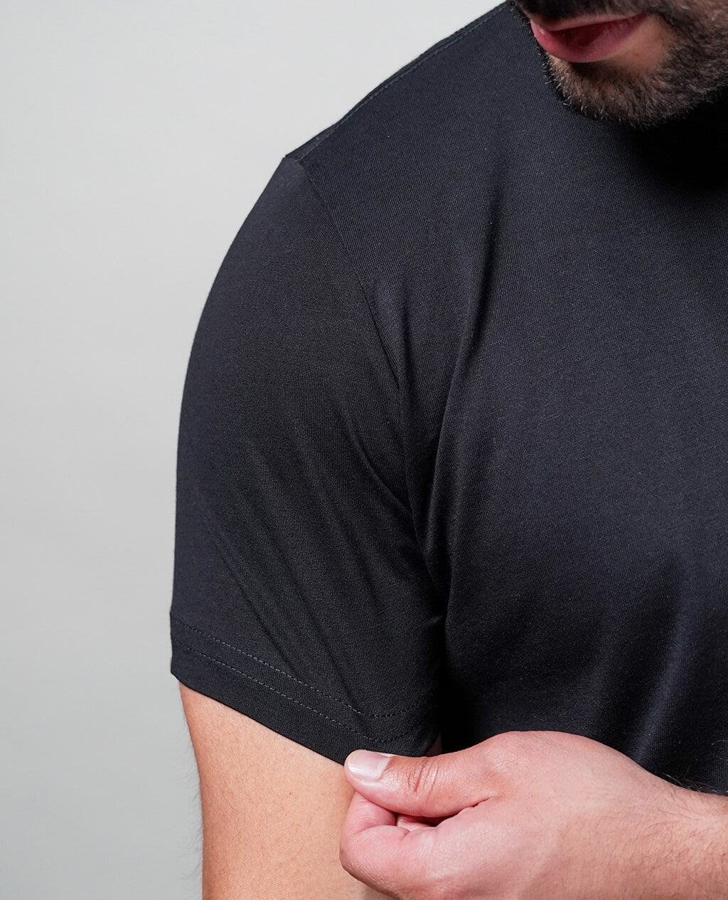 3-Pack Black Round Neck T-Shirts | Premium Pima Cotton Men