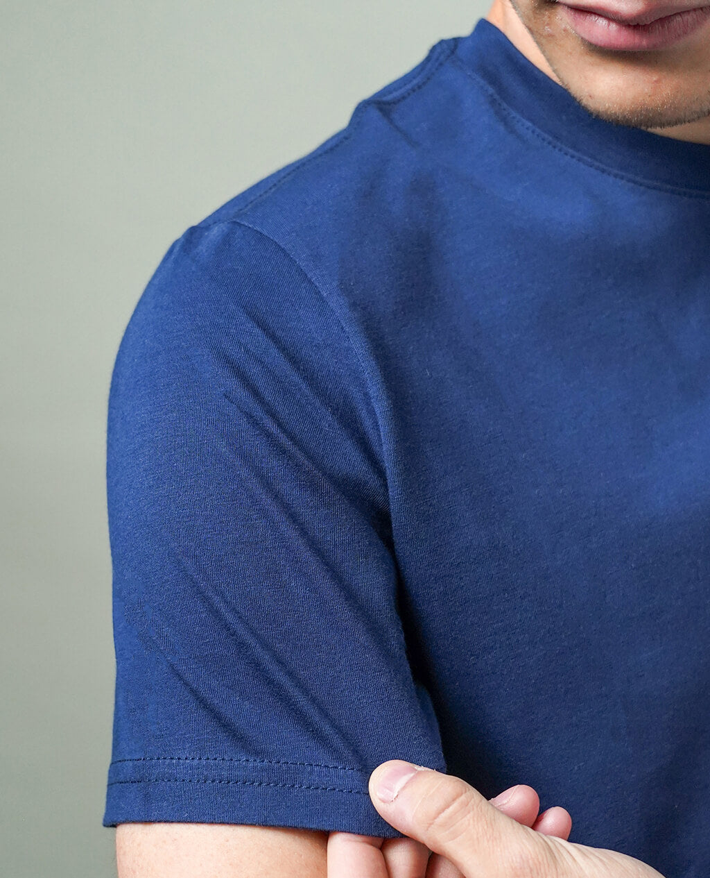 T-Shirt Blue Steel Round Neck | Limited Edition Pima Cotton Men