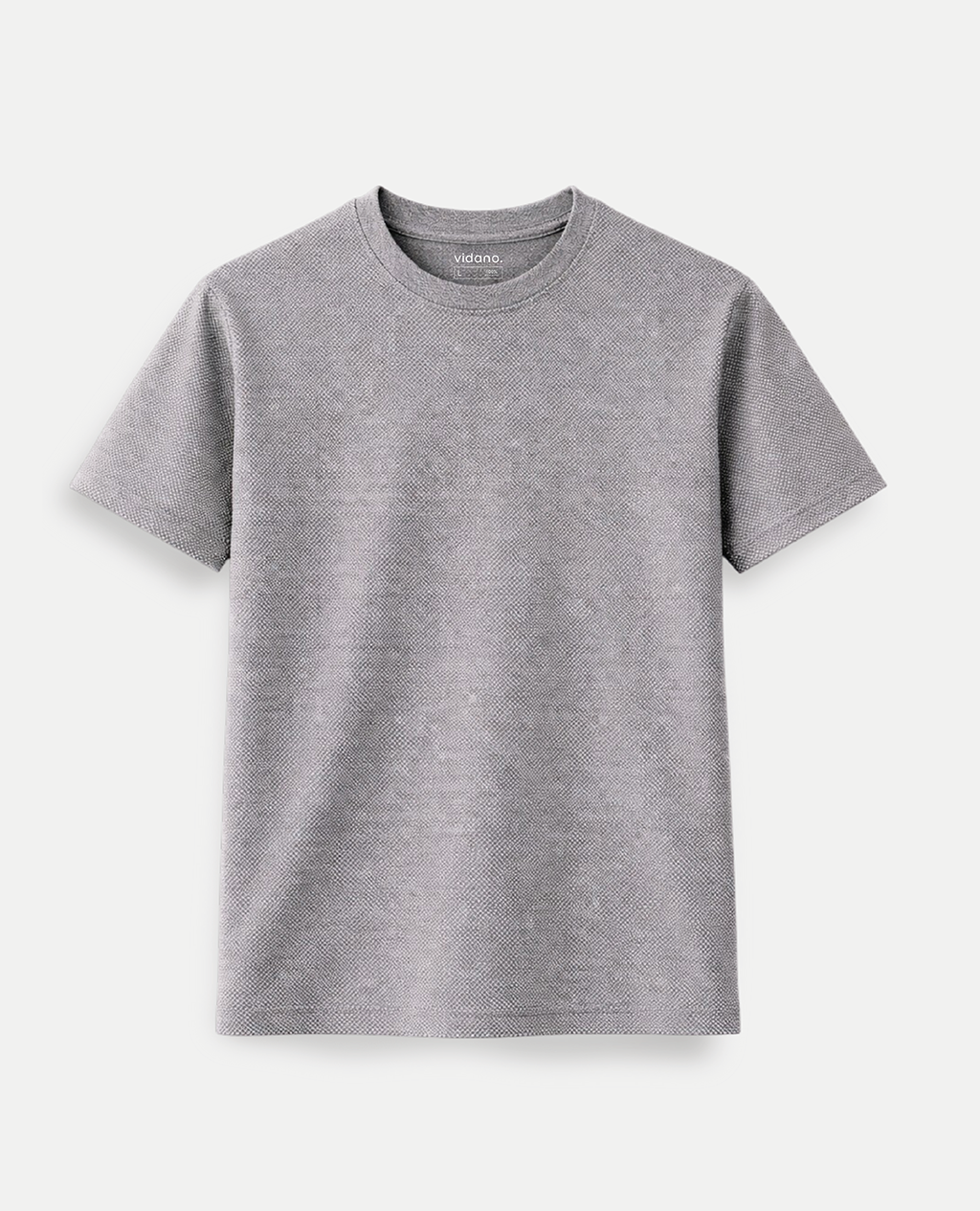 T-Shirt Gray Sport Round Neck | Piqué Pima Cotton Men