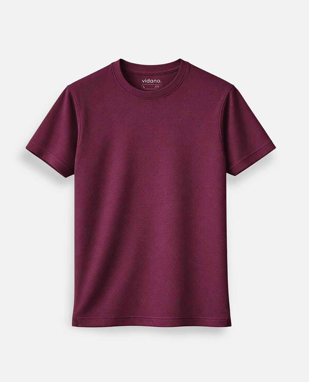 T-Shirt Wine Sport Round Neck | Piqué Pima Cotton Men