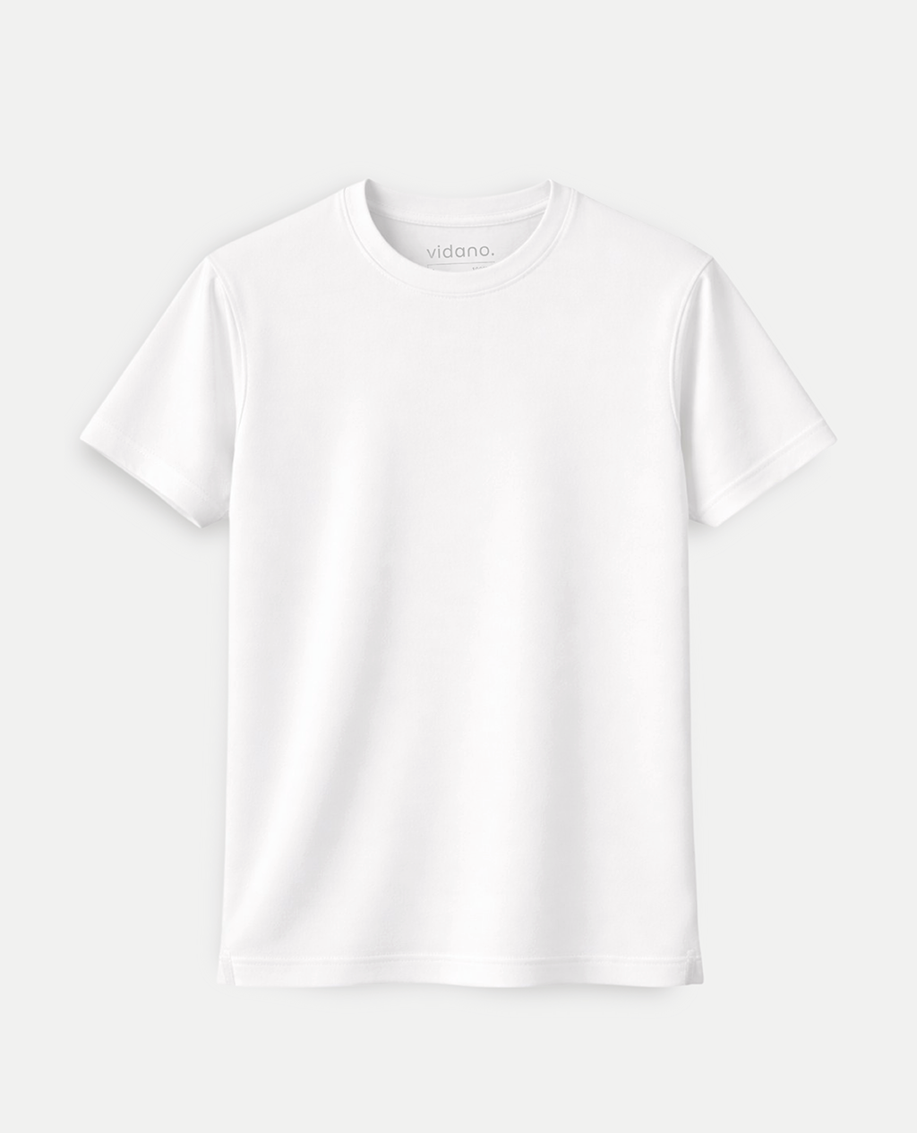 T-Shirt White Sport Round Neck | Piqué Pima Cotton Men