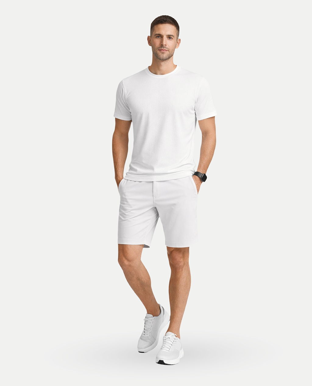 T-Shirt White Sport Round Neck | Piqué Pima Cotton Men