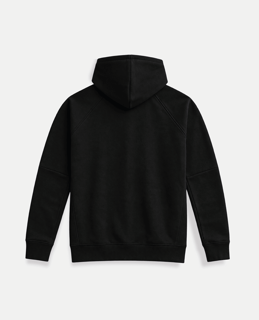 Hoodie Black Lightweight Round Neck | Pima Cotton