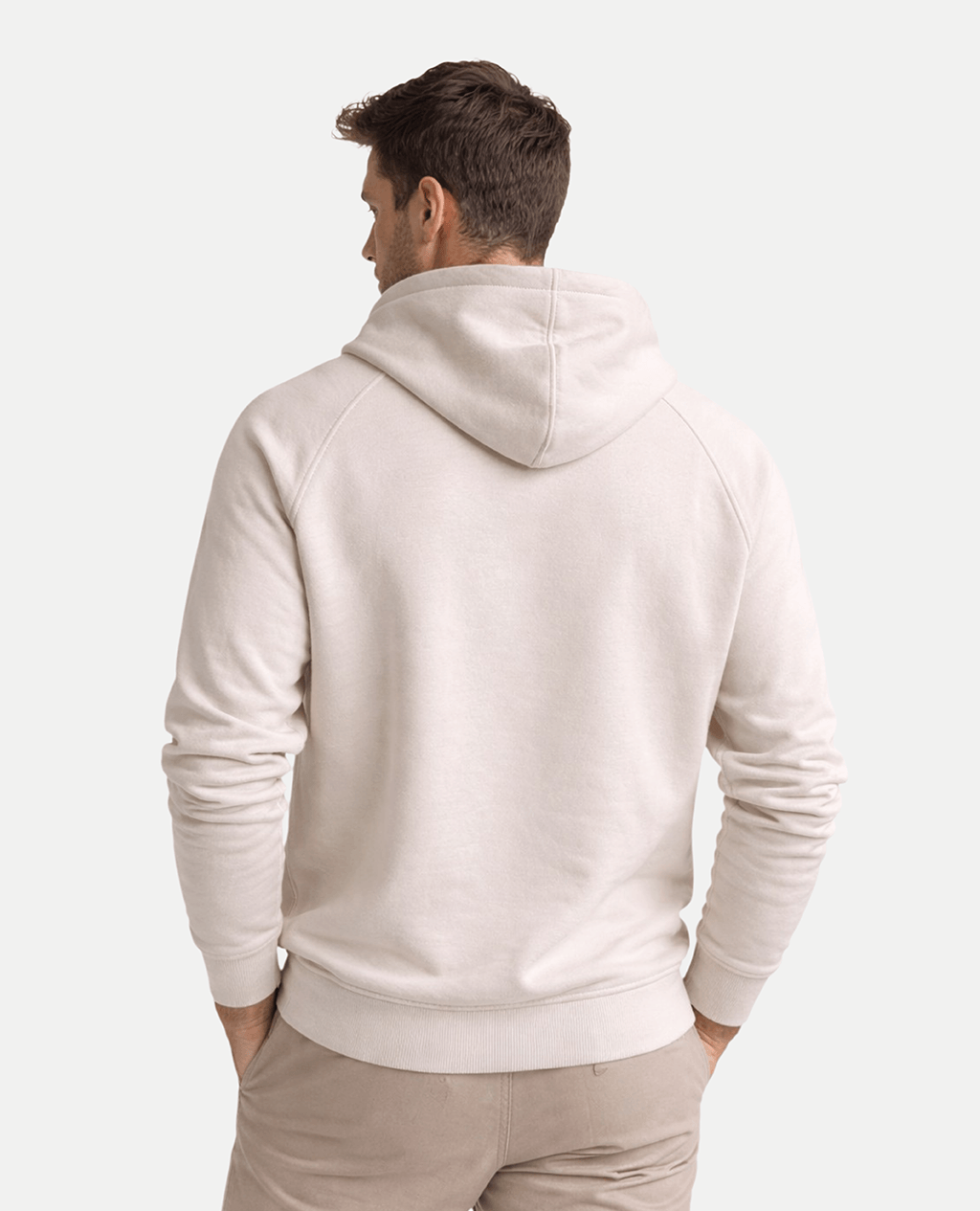Hoodie Cream Lightweight Round Neck | Pima Cotton