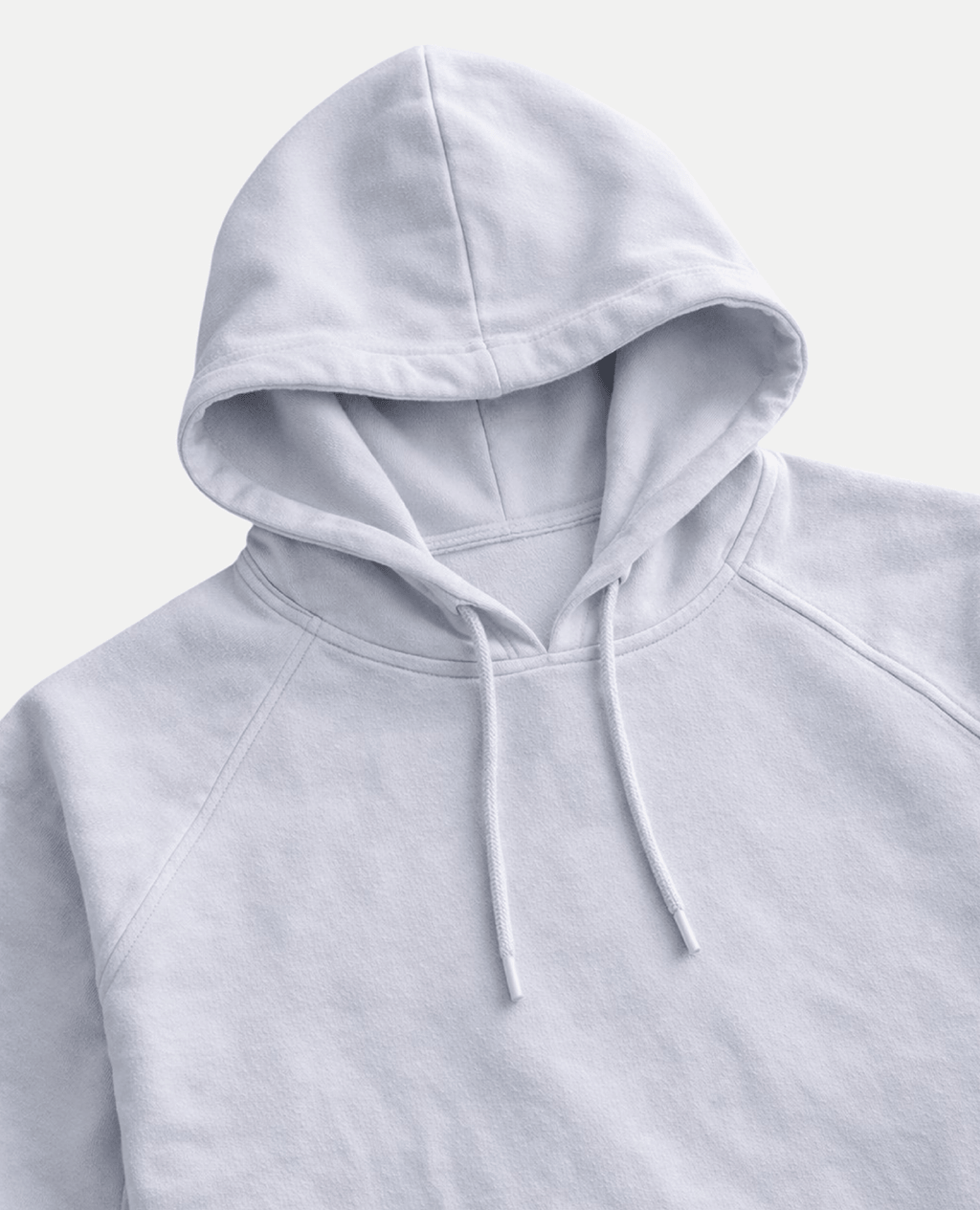 Hoodie Ice Gray Lightweight Round Neck | Pima Cotton