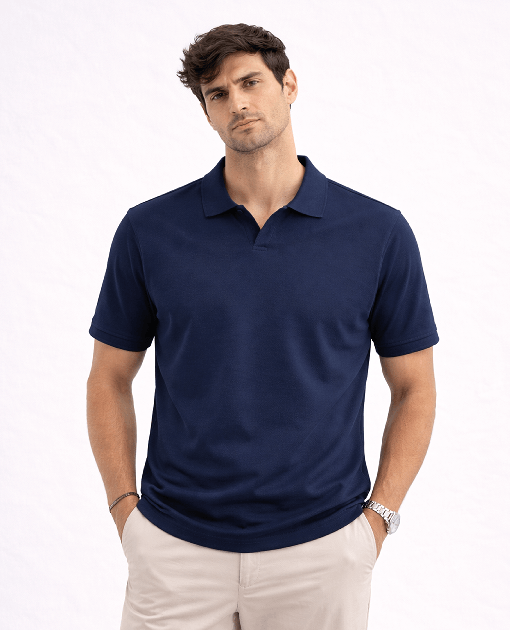 Polo Blue Steel Open Collar | Pima Cotton Men