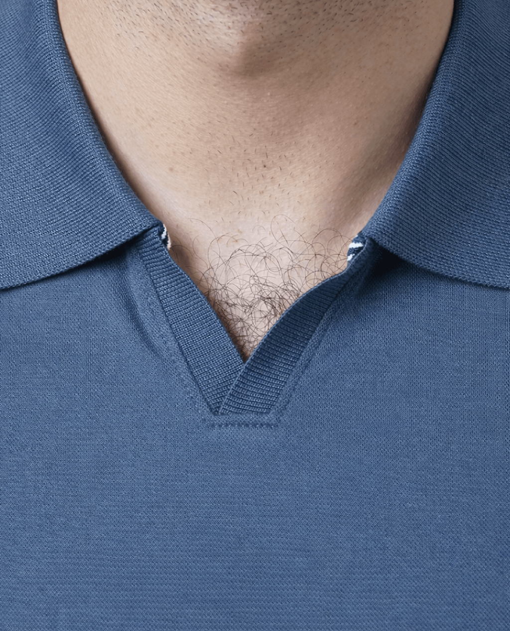 Polo Blue Steel Open Collar | Pima Cotton Men