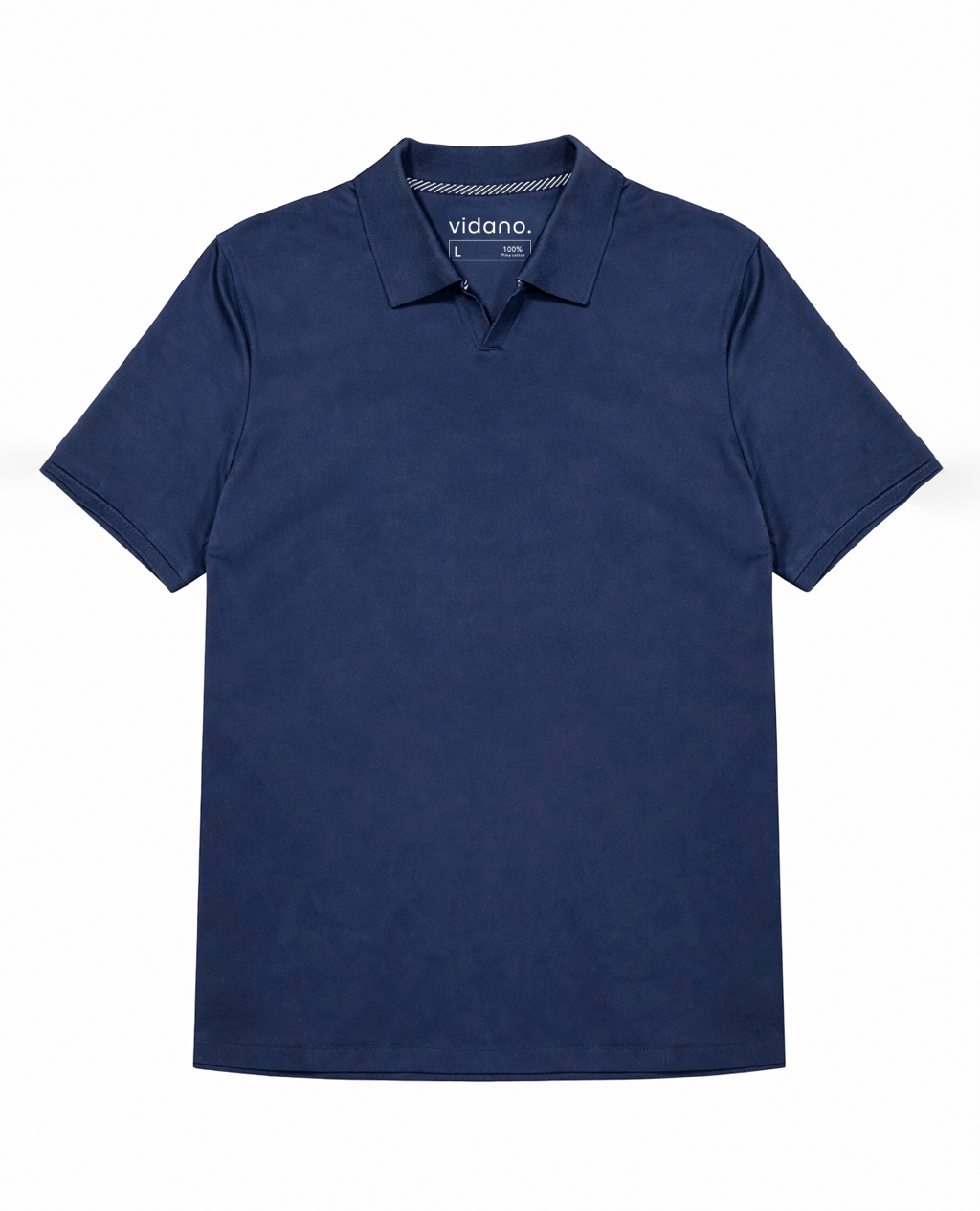Polo Navy Blue Open Collar | Pima Cotton Men