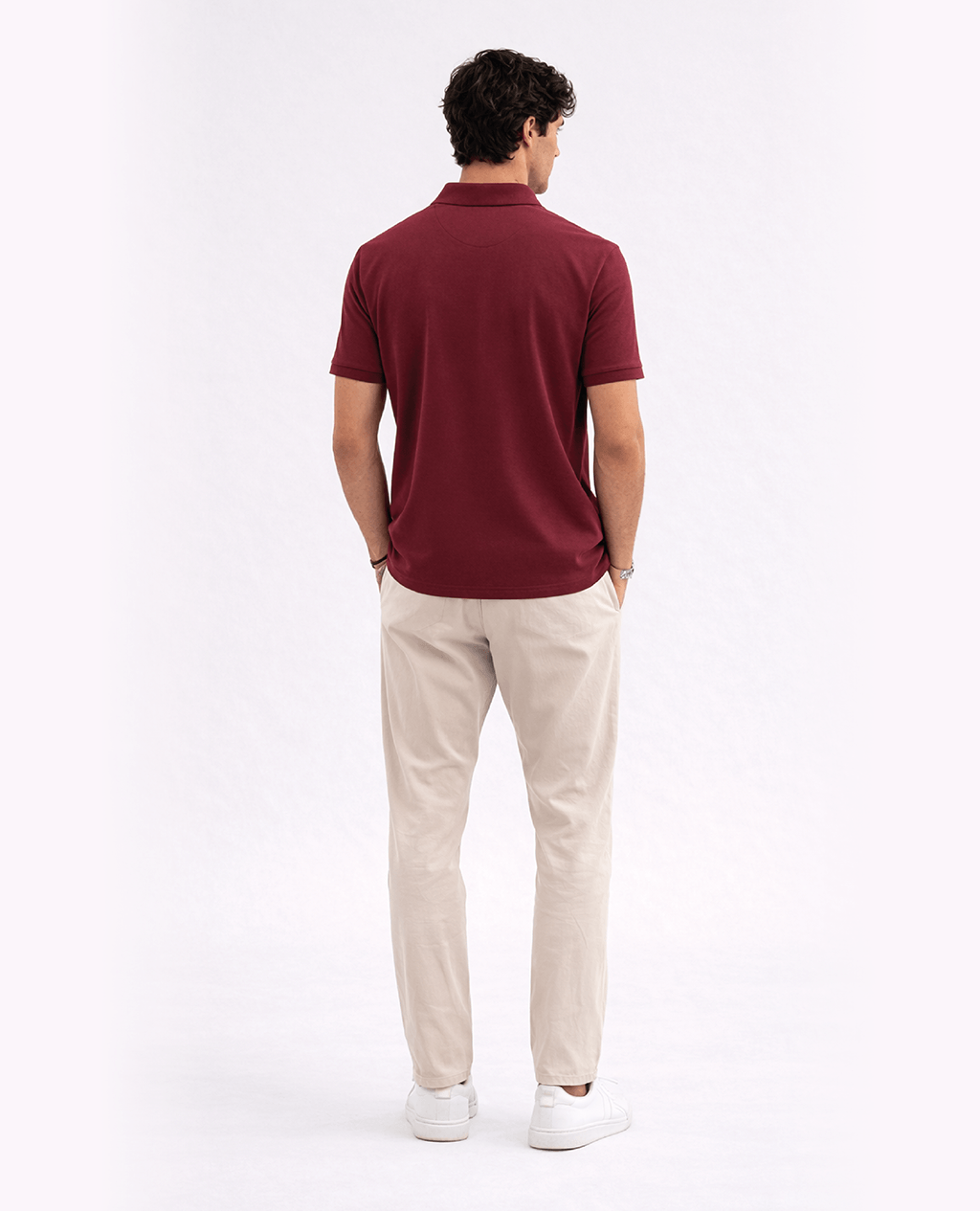 Polo Wine Open Collar | Pima Cotton Men