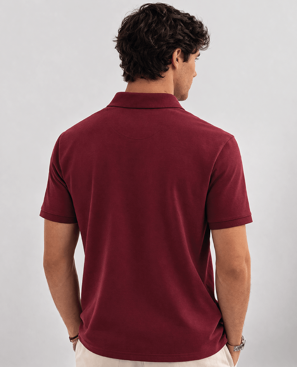 Polo Wine Open Collar | Pima Cotton Men