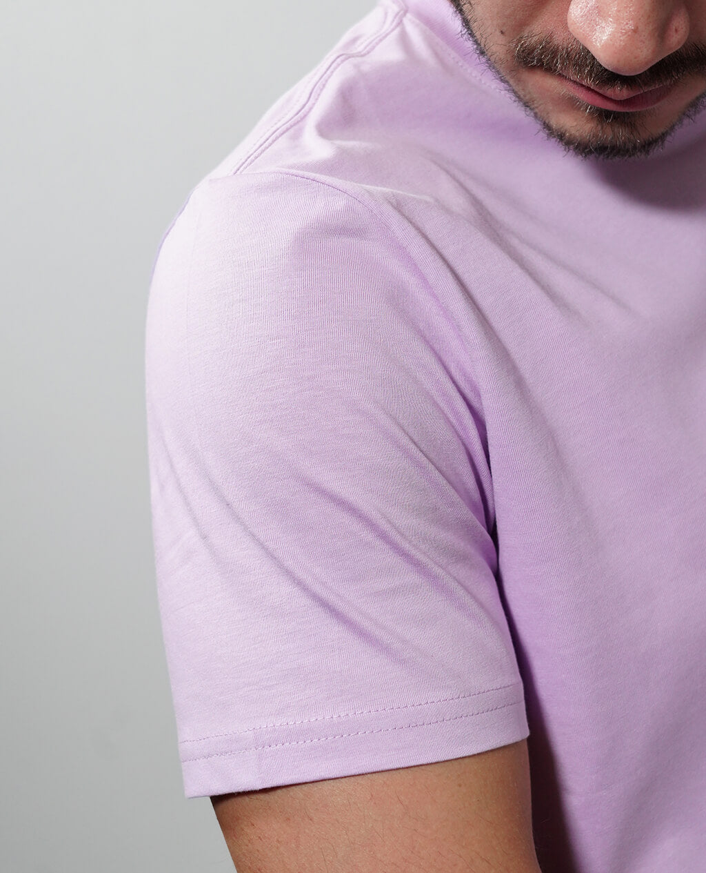 T-Shirt Lilac Round Neck | Limited Edition Pima Cotton Men