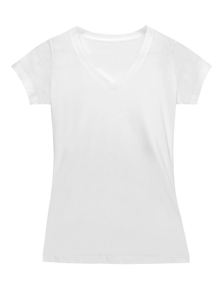 T-Shirt White V Neck | Pima Cotton Women