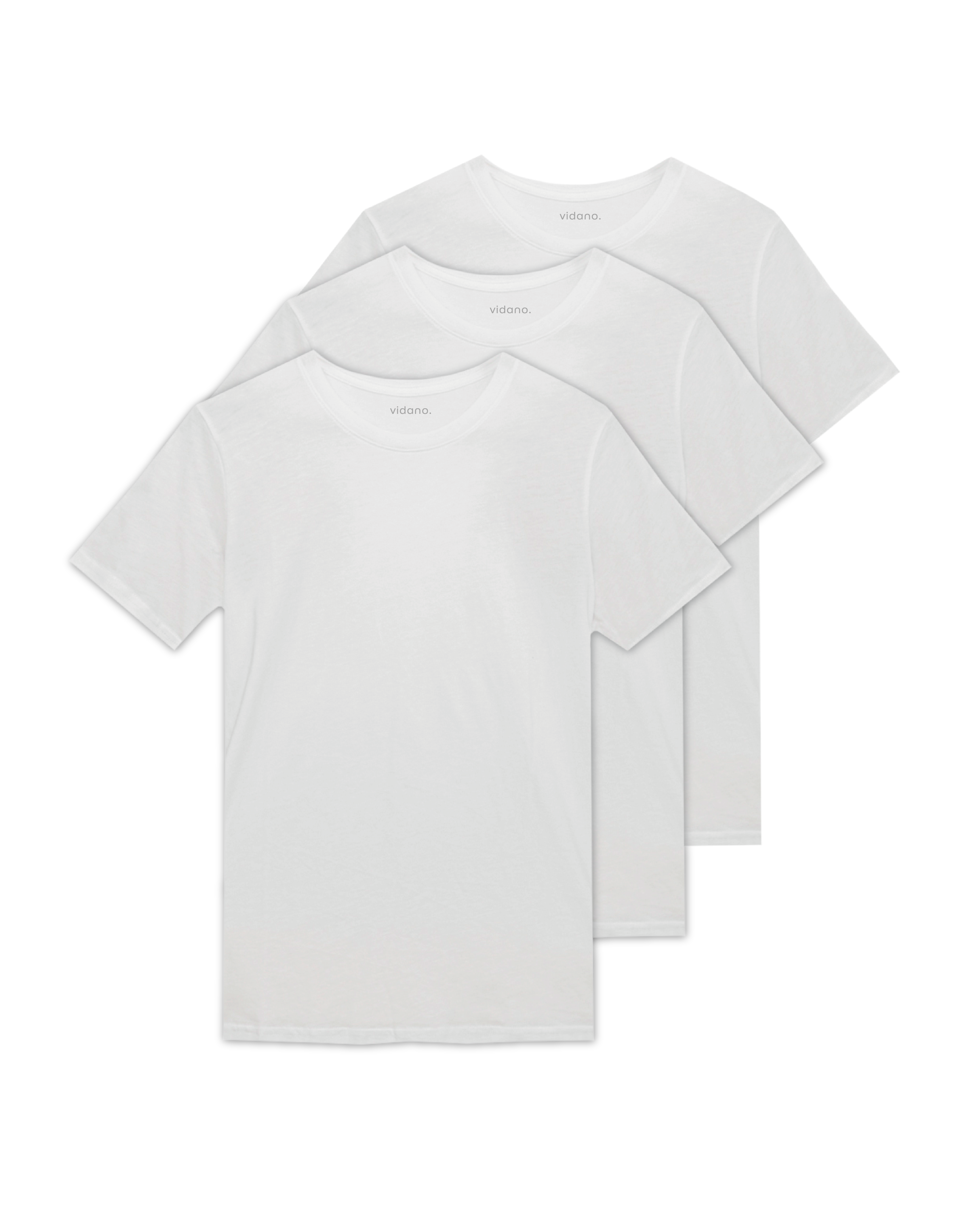3-Pack T-Shirts White Round Neck | Premium Pima Cotton Men