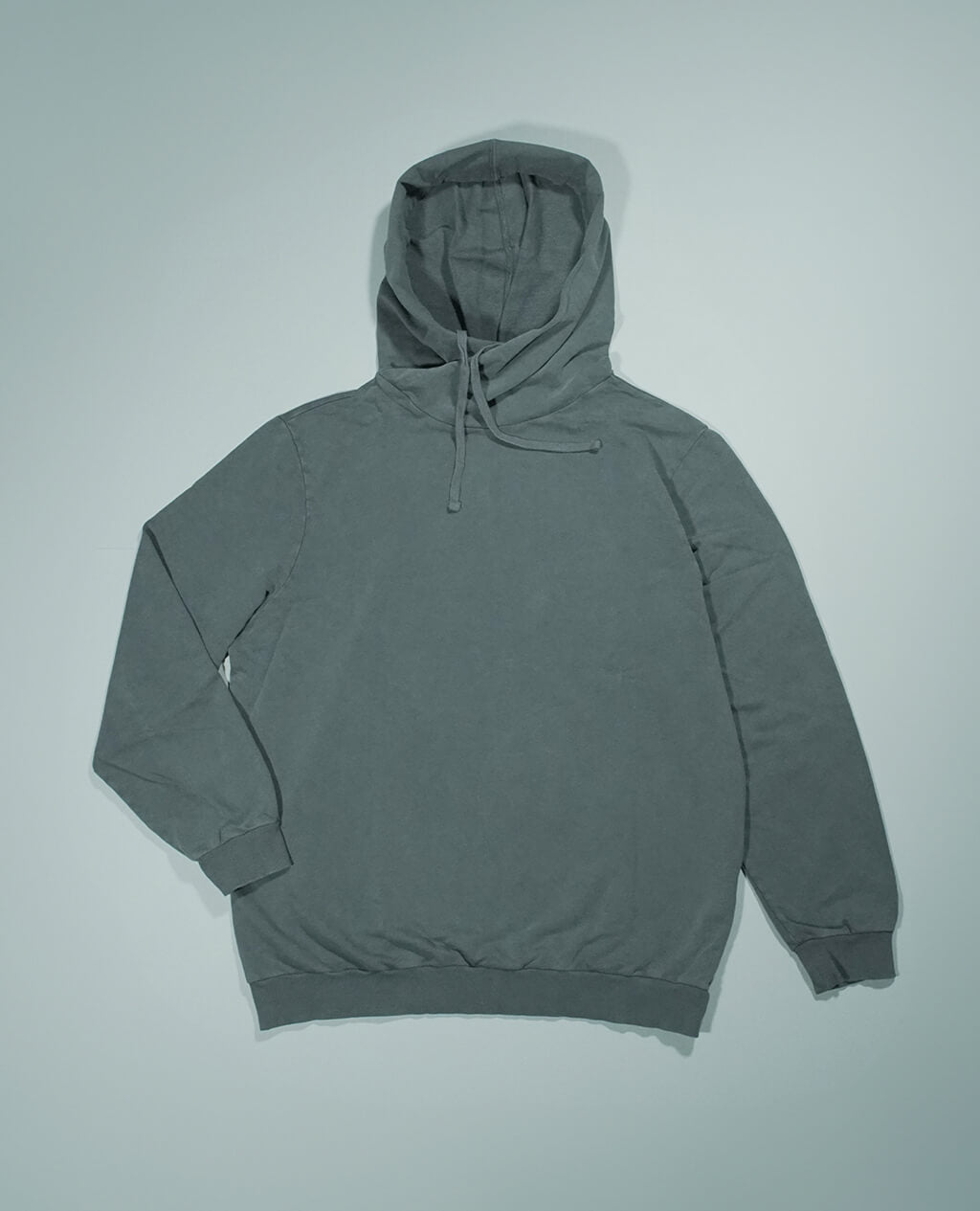Hoodie Gray Lightweight Cross Neck | Pima Cotton