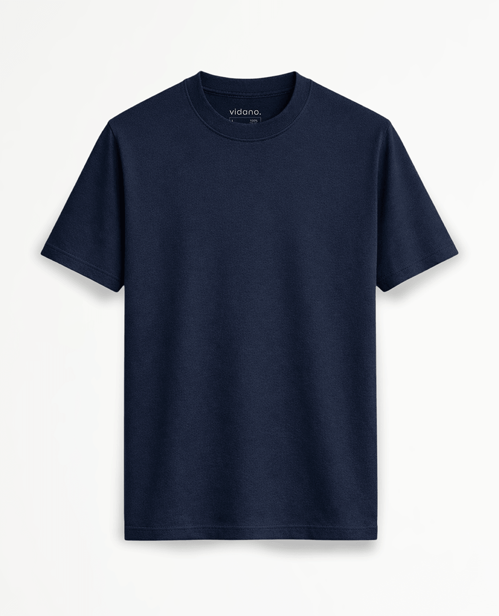 T-Shirt Navy Blue Round Neck | Pima Cotton Men