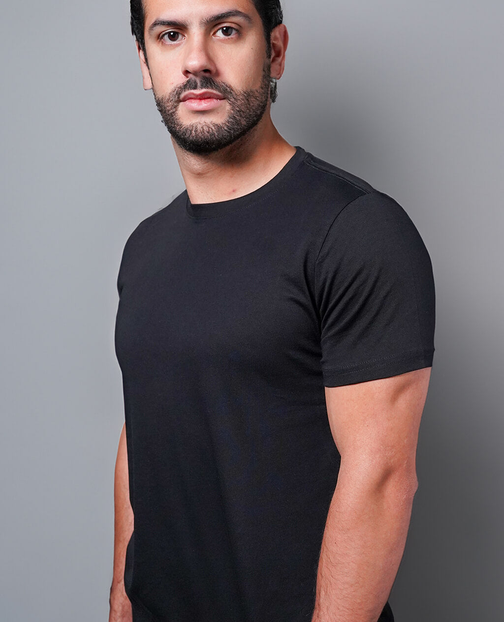 3-Pack T-Shirts Black Round Neck | Premium Pima Cotton Men