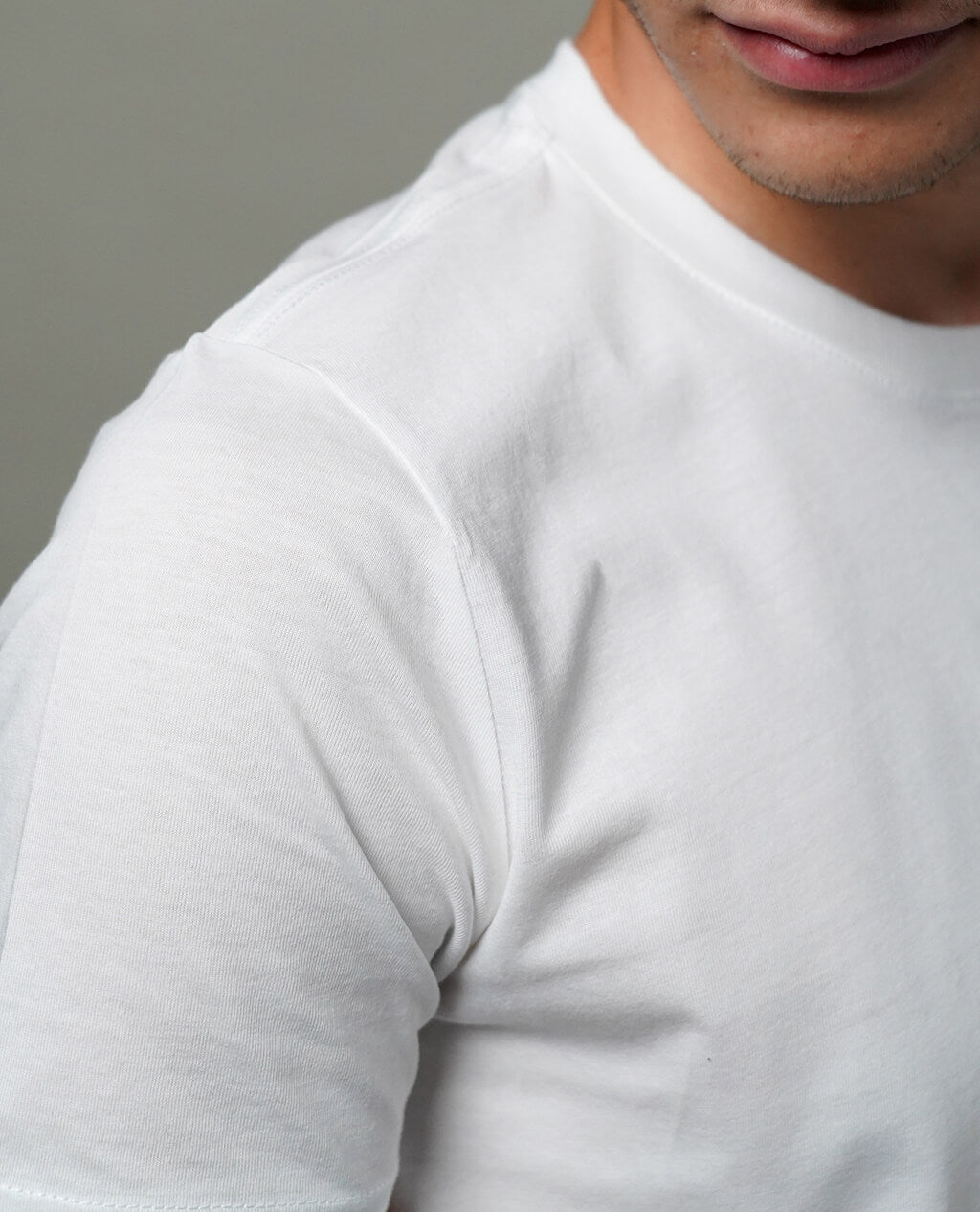 T-Shirt White Round Neck | Pima Cotton Men