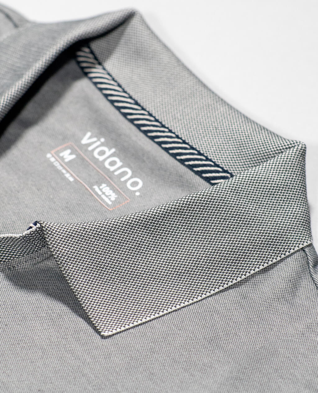 Polo Light Gray Open Collar | Pima Cotton Men