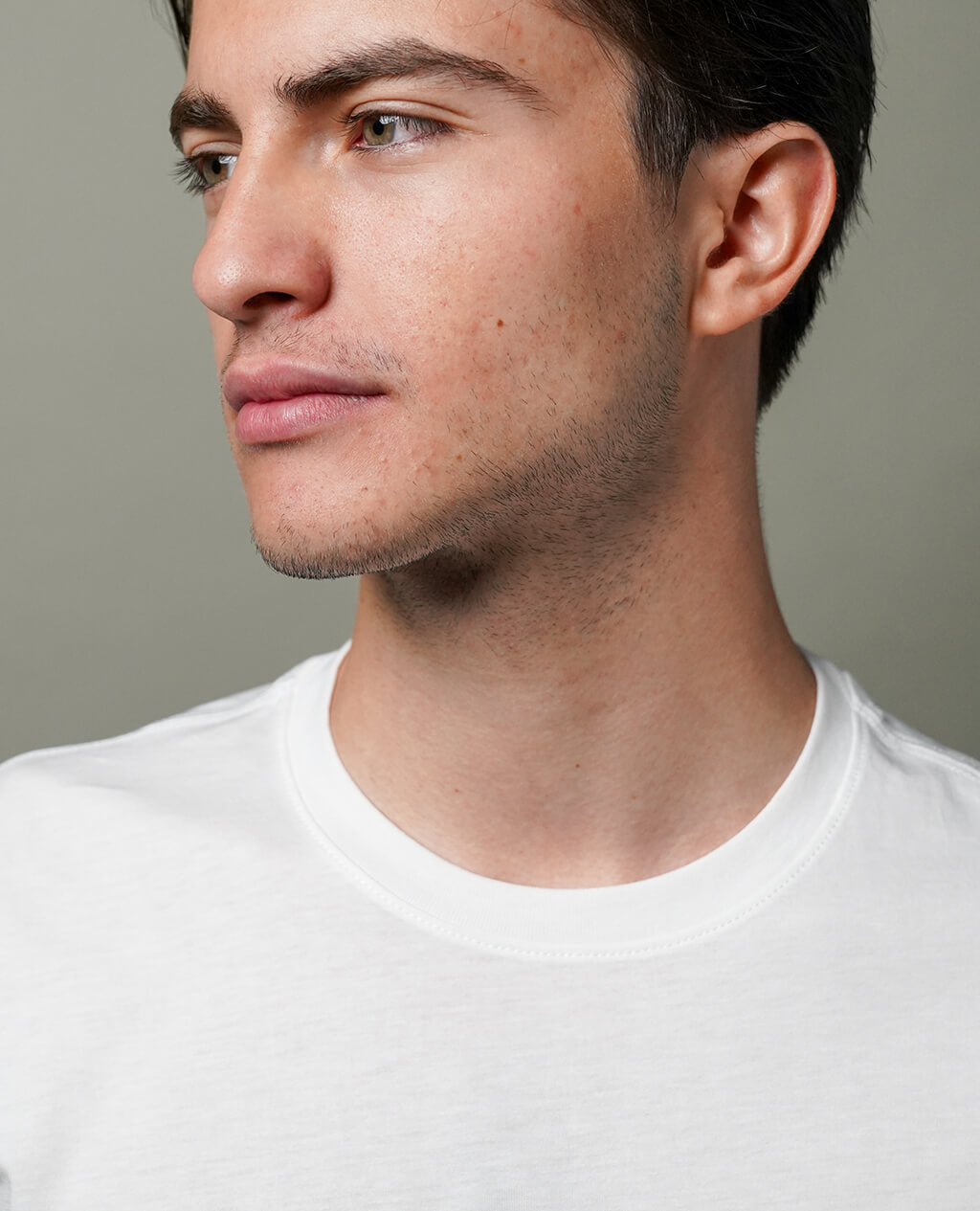 T-Shirt White Round Neck | Pima Cotton Men