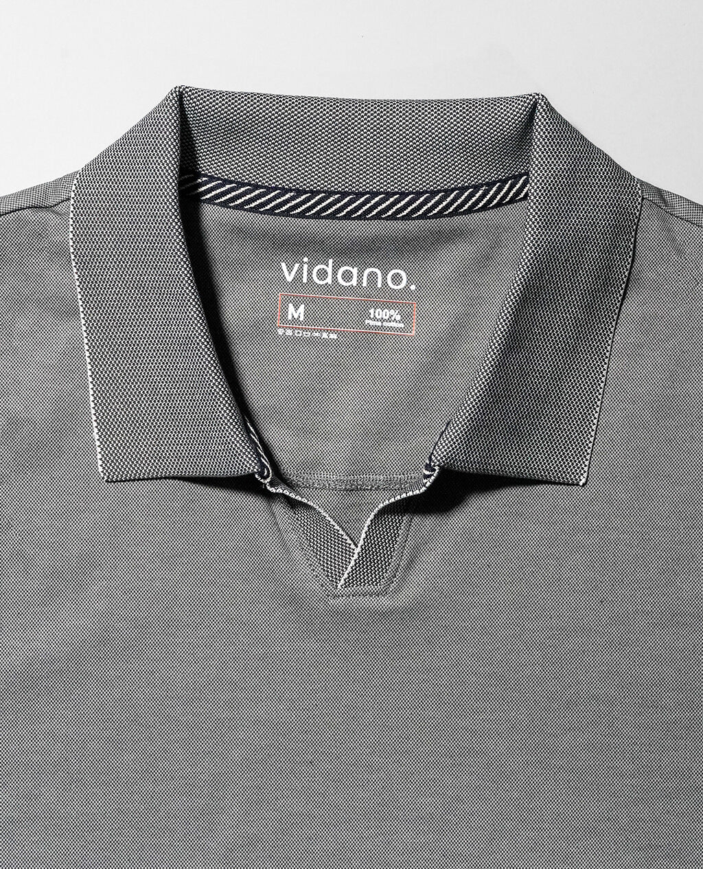 Polo Light Gray Open Collar | Pima Cotton Men