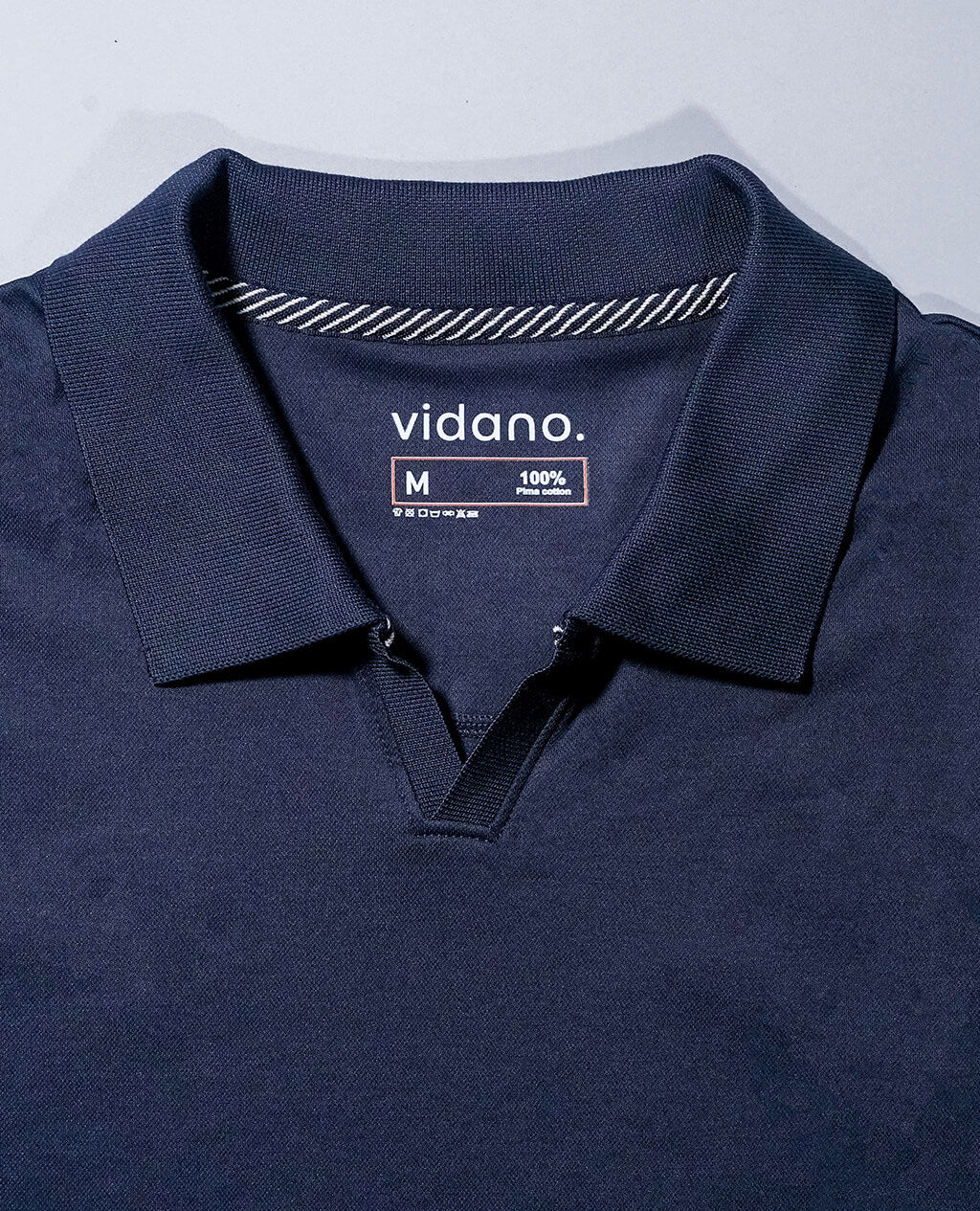 Polo Navy Blue Open Collar | Pima Cotton Men