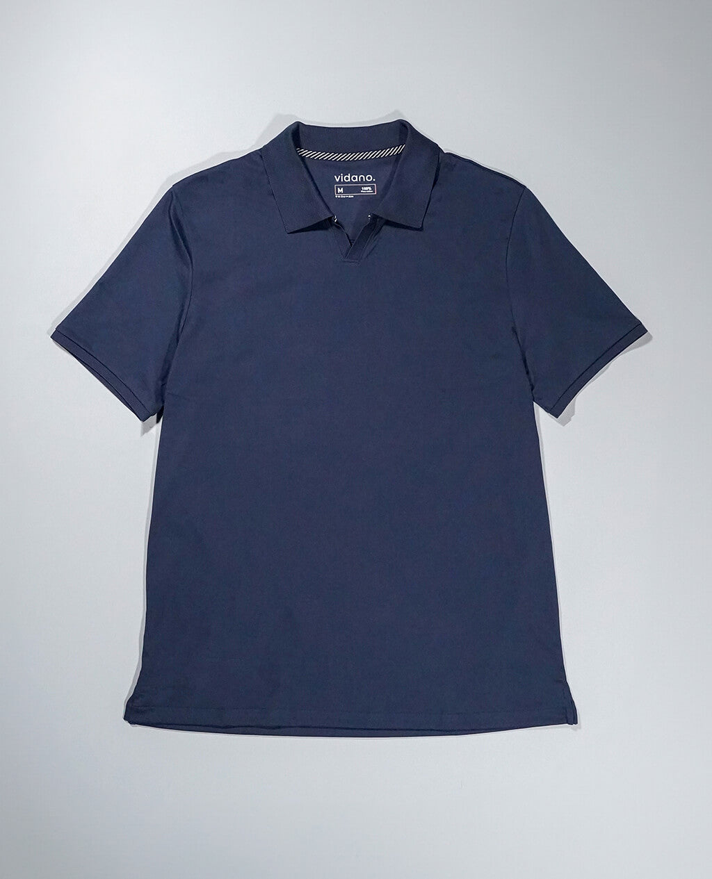 Polo Navy Blue Open Collar | Pima Cotton Men