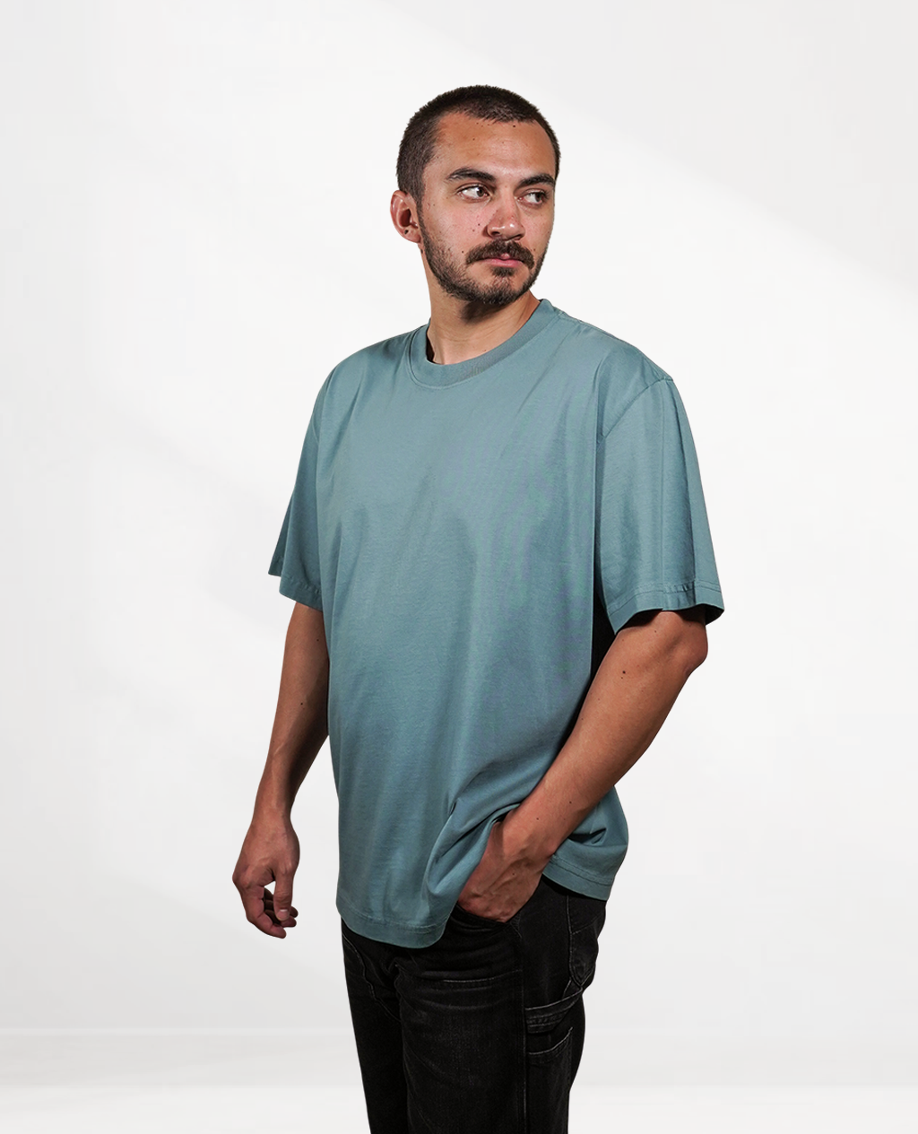 T-Shirt Oversized Steel Blue | Pima Cotton